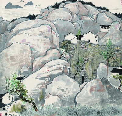 普陀山（中國(guó)畫） 吳冠中