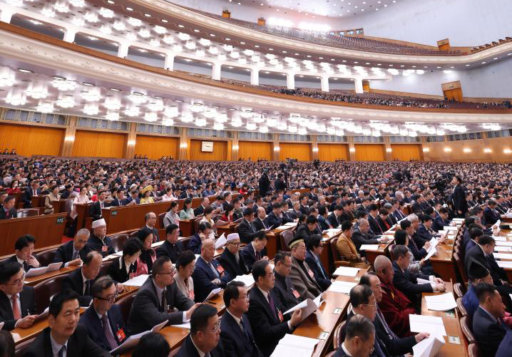 3月7日，全國政協(xié)十四屆二次會議在北京人民大會堂舉行第二次全體會議。?新華社記者 金立旺 攝