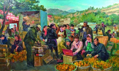 互聯網的春天——農村電商（油畫） 郭健濂、褚朱炯