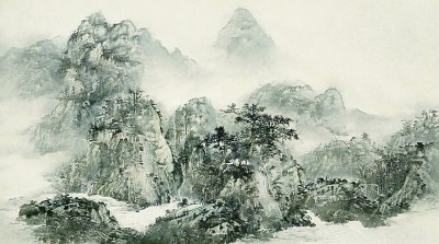 人工智能畫家“夏語冰”創作的山水畫作品