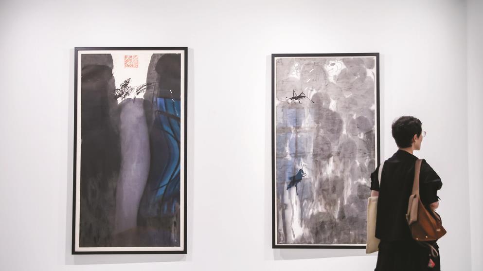 昨天，“行云流墨——巴黎賽努奇博物館藏現當代中國繪畫展”在上海東一美術館揭幕。（館方供圖）