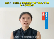 文學博士王淼：《深山》試圖開拓一種“星叢”式的鄉土書寫路徑《深山》能夠更深刻地帶領讀者重回上世紀六七十年代。[詳細]