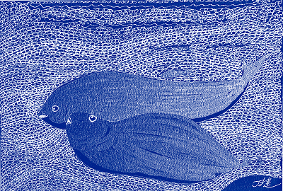 丁捷《時間投下的誘餌》畫作，南京出版社