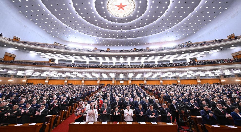 3月4日，全國政協十四屆四次會議在北京人民大會堂舉行開幕會。新華社記者 申宏 攝