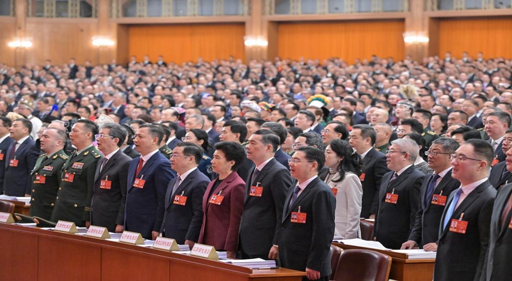 3月5日，十四屆全國人大四次會議開幕會在北京人民大會堂舉行。新華社記者 高潔 攝