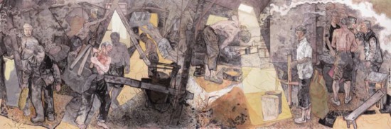 《木石有情》&nbsp;王&nbsp;鵬 中國畫&nbsp;2020年 190x290cm 中國美術學院美術館藏&nbsp;